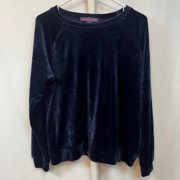 Gloria Vanderbilt Dark Blue Polyester Long Sleeve Sweater Size Medium - Picture 7 of 8